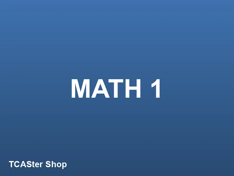 A-Level คณิตศาสตร์ประยุกต์ 1